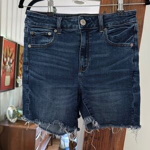 American Eagle Outfitters Blue Jean Shorts Hi-Rise Midi